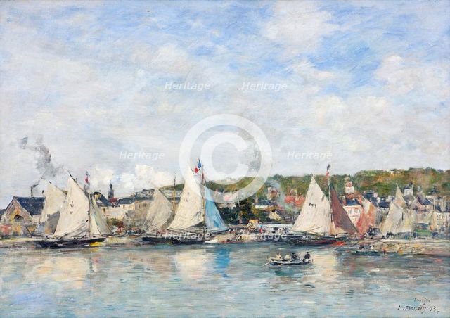 The port of Trouville, 1893. Creator: Boudin, Eugène-Louis (1824-1898).