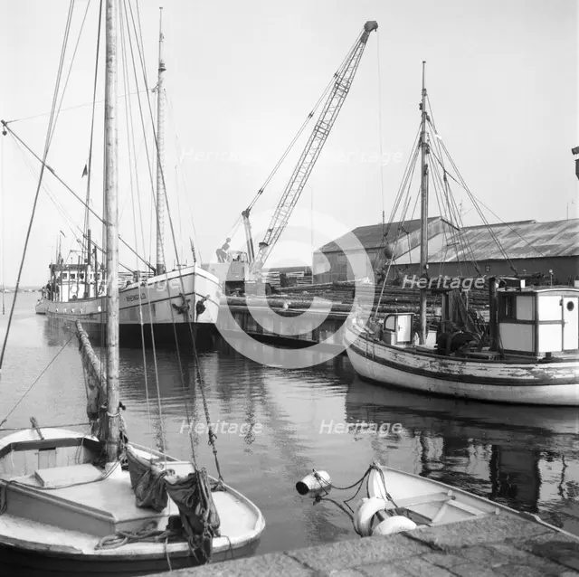 The port of Varberg, Sweden, 1966.
 Creator: Unknown.