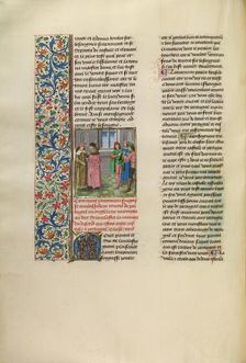 The Portuguese Ambassador Lawrence Fongasse before John of Gaunt, Duke of Lancaster, c1380s,. Creator: Unknown