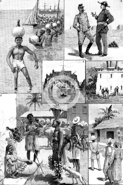 The Portuguese at Delagoa Bay - sketches by Mr. Wallis Mackay, 1890. Creator: P Naumann.
