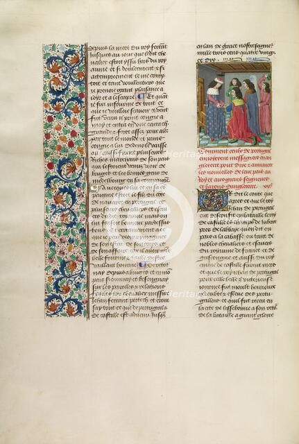 The Portuguese Dispatching an Embassy to King Richard II, c1386; (about 1480-1483). Creator: Unknown.