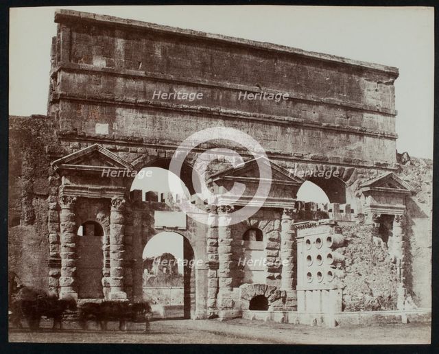 The Porta Maggiore and Tomb of Eurysaces the Baker, Rome, c1858. Creator: Jane Martha St. John.
