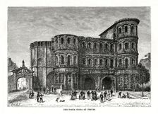The Porta Nigra, Trier, Germany, 1879. Artist: L Avenet