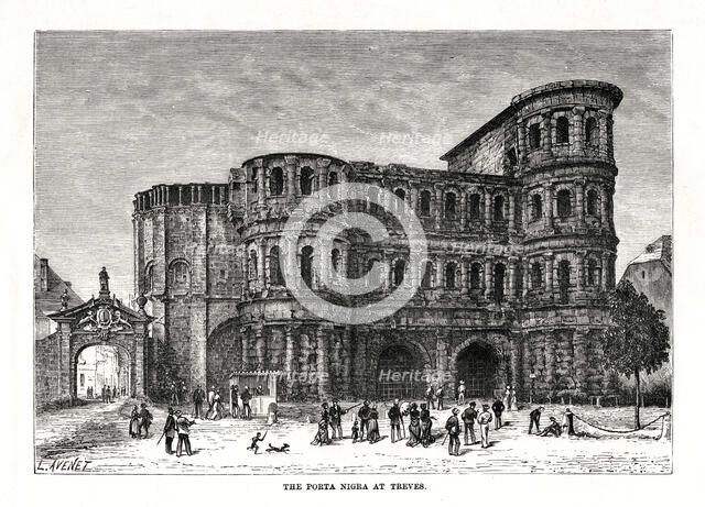 The Porta Nigra, Trier, Germany, 1879. Artist: L Avenet