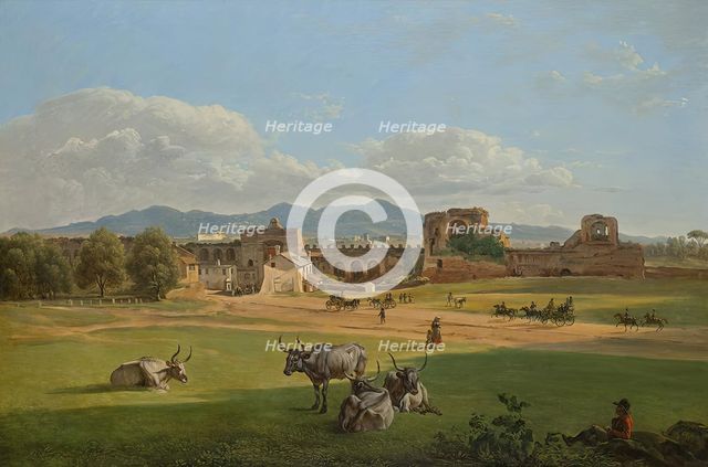 The Porta San Giovanni against Frascati, 1820. Creator: Joseph Rebell.