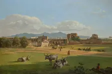 The Porta San Giovanni against Frascati, 1820. Creator: Joseph Rebell