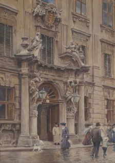 The portal of the Kinsky Palace, around 1901/1902. Creator: Ernst Graner
