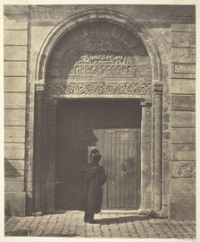 The Portal of Saint Ursinus at Bourges, rue du Vieux Poirier, 1854, printed 1854. Creators: Bisson Frères, Louis-Auguste Bisson, Auguste-Rosalie Bisson