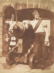 The Porthole / Sergeant and Private of the 42nd Gordon Highlanders, Edinburgh Castle, 1843-47. Creators: David Octavius Hill, Robert Adamson, Hill & Adamson