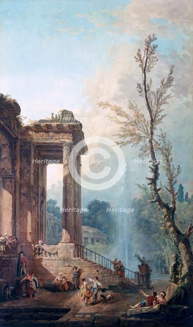 'The Portico of a Country Mansion', 1773. Artist: Robert Hubert