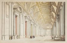 The Portico of St. Peter's in Rome. Creator: Francesco Pannini