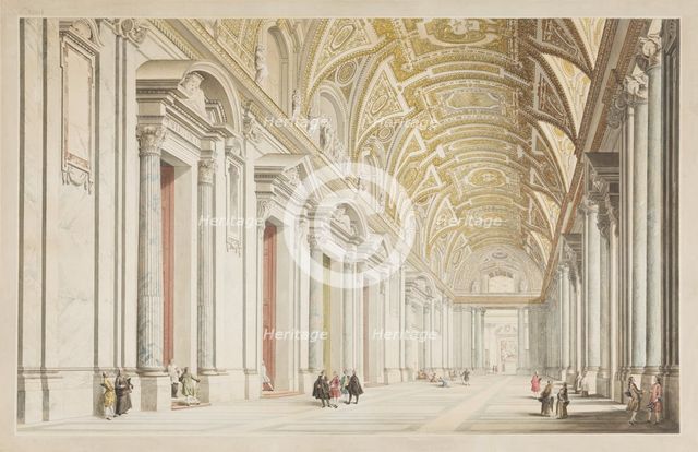 The Portico of St. Peter's in Rome. Creator: Francesco Pannini.