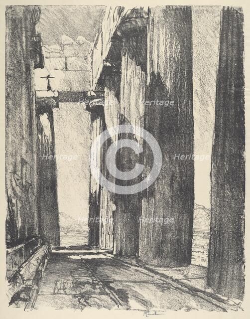 The Portico of the Parthenon, 1913. Creator: Joseph Pennell.