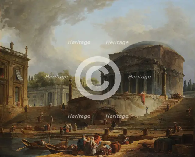 The Porto di Ripetta in Rome, 1766.