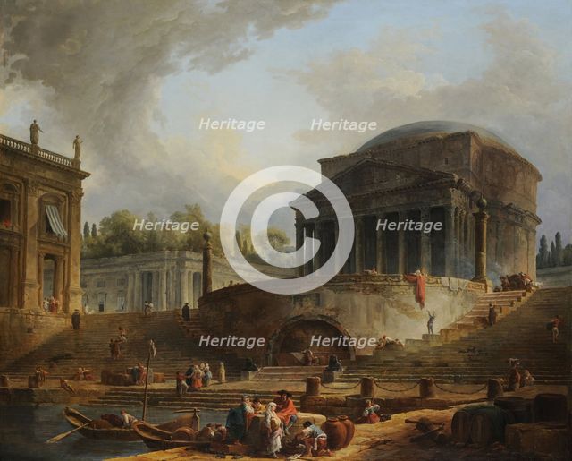 The Porto di Ripetta in Rome, 1766.