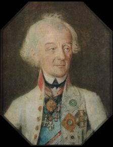 The Portrait of the Russian Military Commander Alexander Suvorov (1730-1800)., 1800. Creator: Johann Heinrich Schmidt