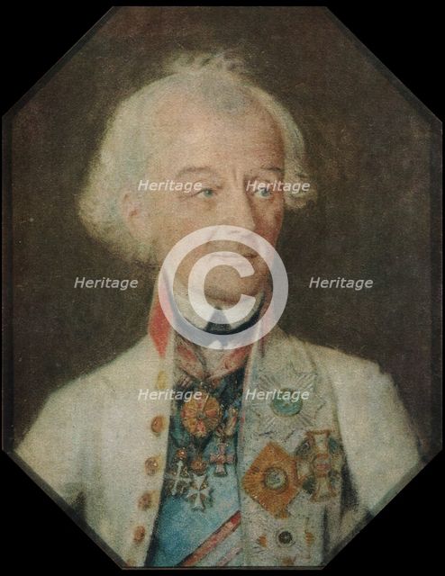 The Portrait of the Russian Military Commander Alexander Suvorov (1730-1800)., 1800. Creator: Johann Heinrich Schmidt.