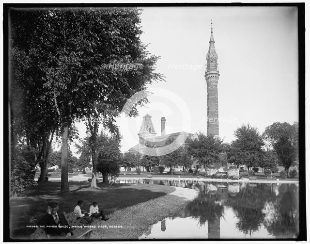 The Power house, Water Works Park, Detroit, between 1890 and 1901. Creator: Unknown.