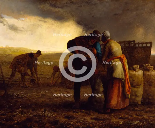The Potato Harvest, 1855. Creator: Jean Francois Millet.