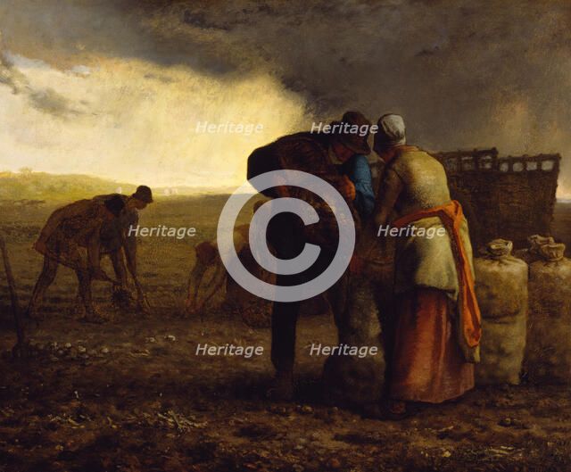 The Potato Harvest, 1855. Creator: Jean Francois Millet.