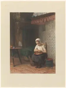 The potato peeler, 1873. Creator: Albert Neuhuys