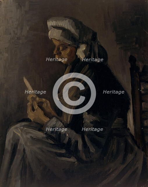 The Potato Peeler (reverse: Self-Portrait with a Straw Hat), 1885. Creator: Vincent van Gogh.