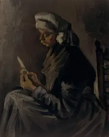 The Potato Peeler (reverse: Self-Portrait with a Straw Hat), 1885. Creator: Vincent van Gogh