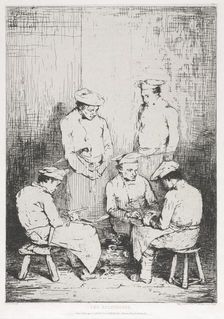The Potato Peelers. Creator: Théodule Ribot (French, 1823-1891); A. Cadart & F. Chevalier, rue Richelieu, 66