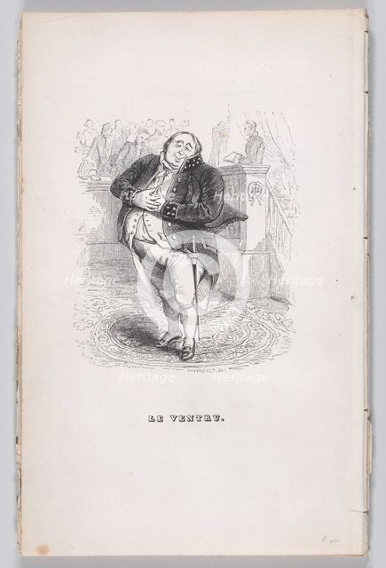 The Potbellied Man from The Complete Works of Béranger, 1836. Creator: Henry Isidore Chevauchet.