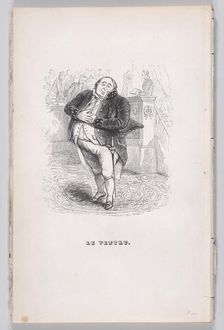 The Potbellied Man from The Complete Works of Béranger, 1836. Creator: Henry Isidore Chevauchet