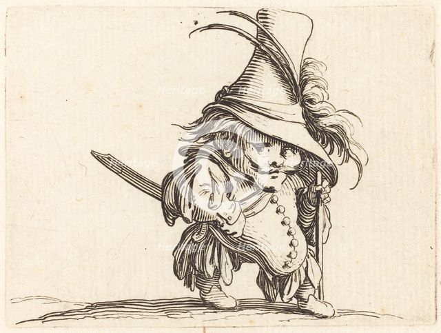 The Potbellied Man with the Tall Hat, c. 1622. Creator: Jacques Callot.