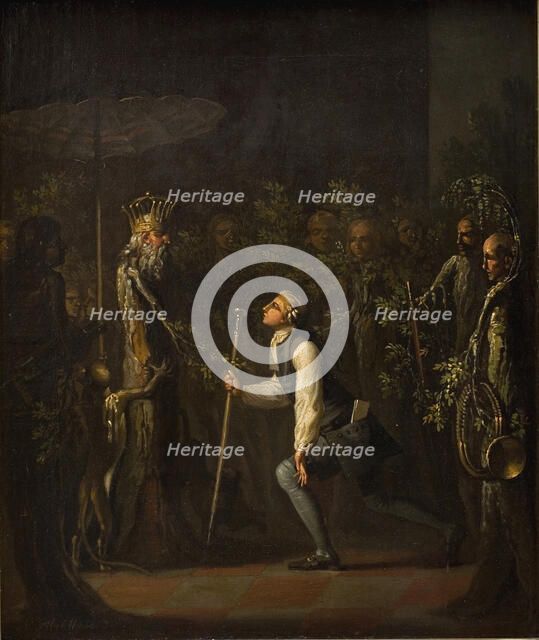 The Potuans are Surprised to see Niels Klim Genuflect in front of the Wise Prince., 1785-1787. Creator: Nicolai Abraham Abildgaard.