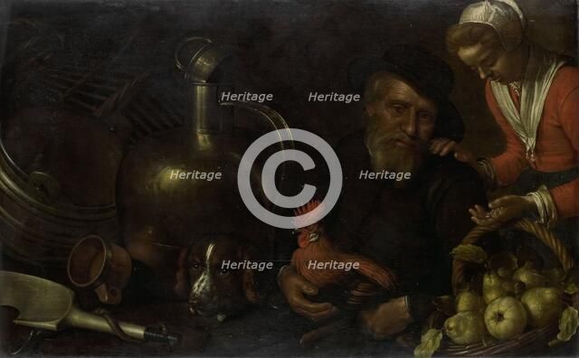 The Poultry Seller, 1620-1643. Creator: Cornelis Jacobsz Delff.