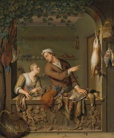 The Poultry Seller, 1733. Creator: Willem van Mieris