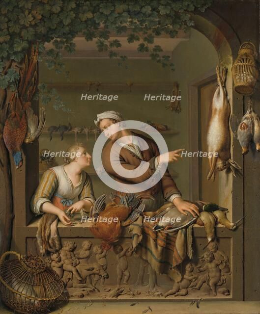 The Poultry Seller, 1733. Creator: Willem van Mieris.