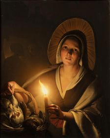 The Poultry Seller, 1847. Creator: Schendel, Petrus van (1806-1870)