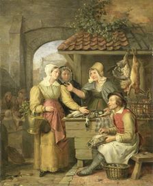 The Poultry Stall, c.1830. Creator: Willem Jodocus Mattheus Engelberts
