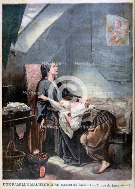 'The Poverty-Stricken Family, or The Suicide', 1849, (1897). Artist: Unknown
