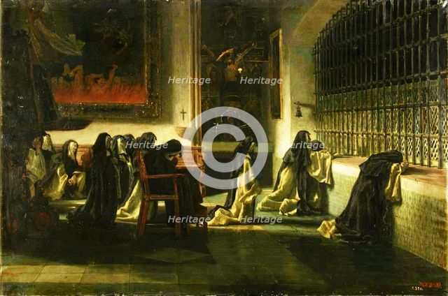 The Prayer, 1871.  Creator: Antonio Muñoz Degrain.