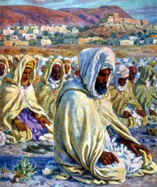 The Prayer 1918. Artist: Etienne Dinet