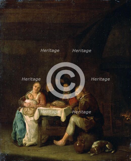 'The Prayer Before Dinner', 17th century.  Artist: Pieter Meulener