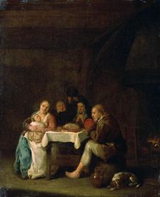The Prayer Before Dinner 17th century. Artist: Pieter Meulener