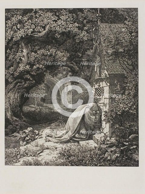 The Praying Nun, 1829. Creator: Johann Wilhelm Schirmer.