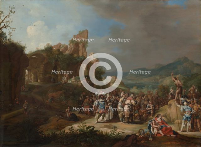 The Preaching of John the Baptist, 1634. Creator: Bartholomeus Breenbergh.