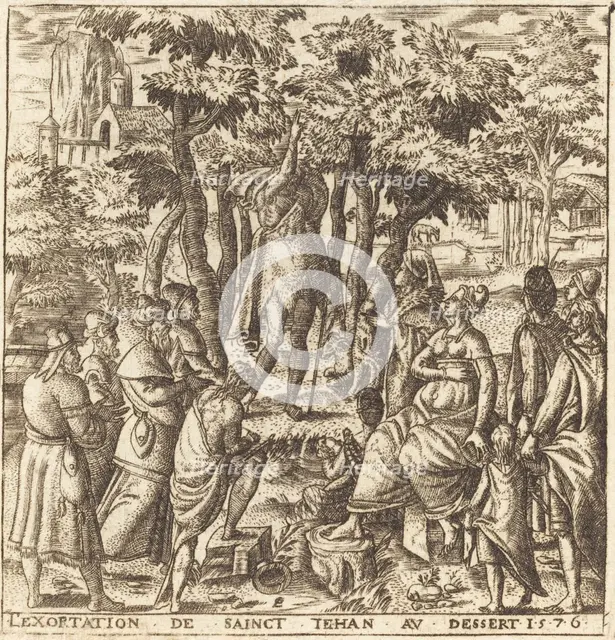 The Preaching of John the Baptist in the Wilderness, probably c. 1576/1580. Creator: Leonard Gaultier.