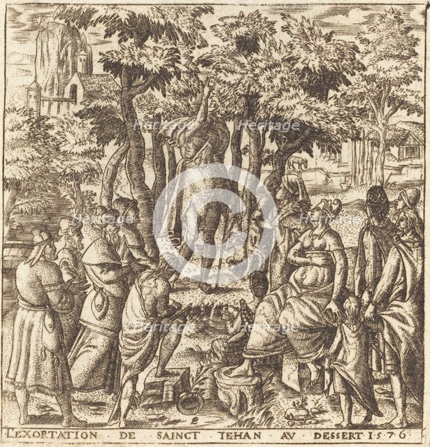 The Preaching of John the Baptist in the Wilderness, probably c. 1576/1580. Creator: Leonard Gaultier.