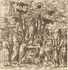 The Preaching of John the Baptist in the Wilderness, probably c. 1576/1580. Creator: Leonard Gaultier
