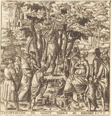 The Preaching of John the Baptist in the Wilderness, probably c. 1576/1580. Creator: Leonard Gaultier