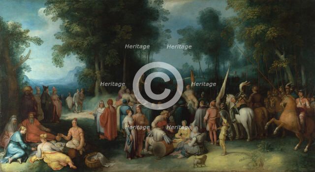 The Preaching of Saint John the Baptist, 1602. Artist: Haarlem, Cornelis Cornelisz., van (1562-1638)