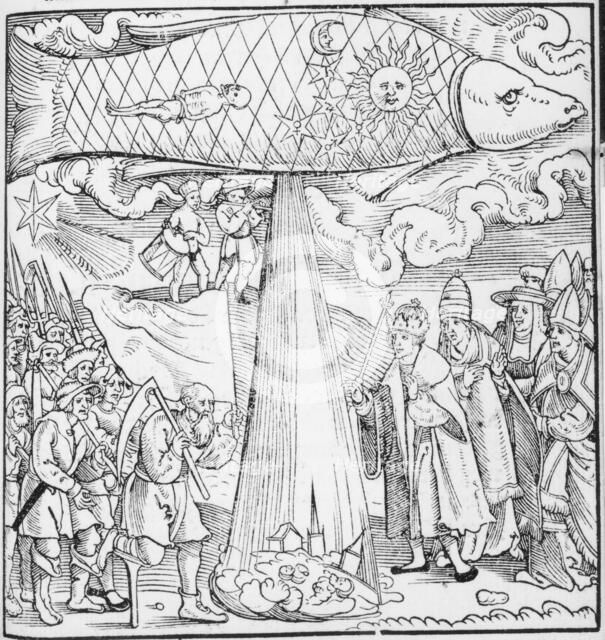 The predicted floods of 1524, (1523).  Creator: Erhard Schön.